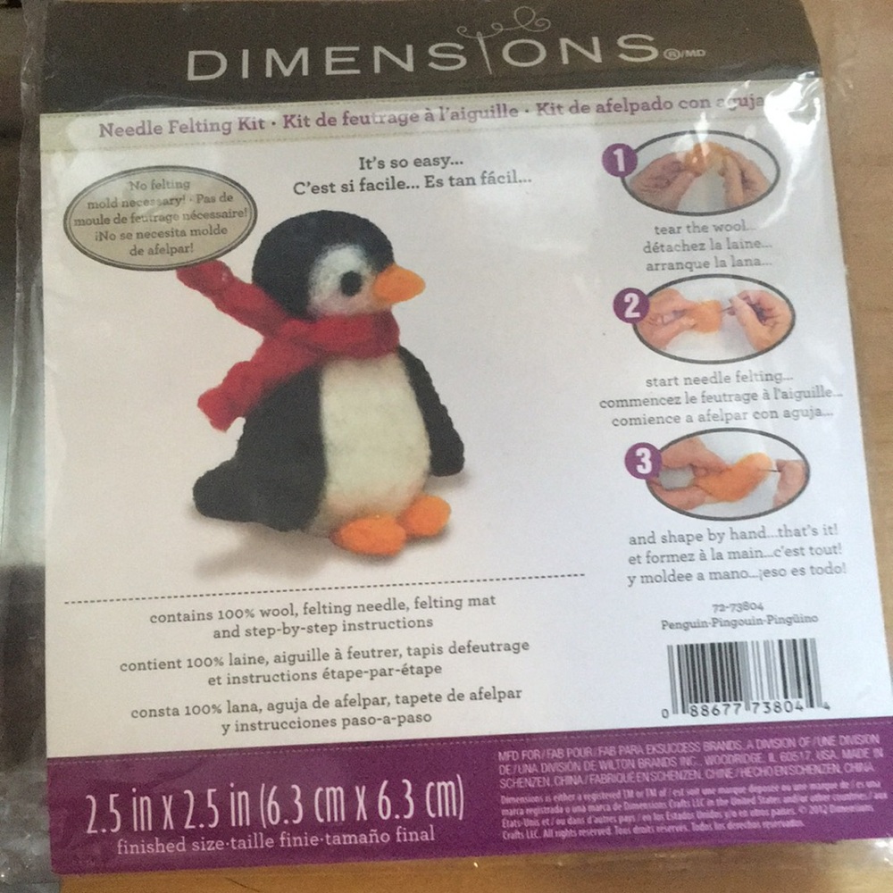 Penguin felting kit